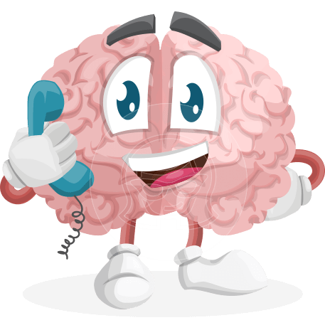 Cute Brain Cartoon Vector Character AKA Brainy
